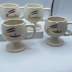 Set of four Frangelico liquor espresso mugs